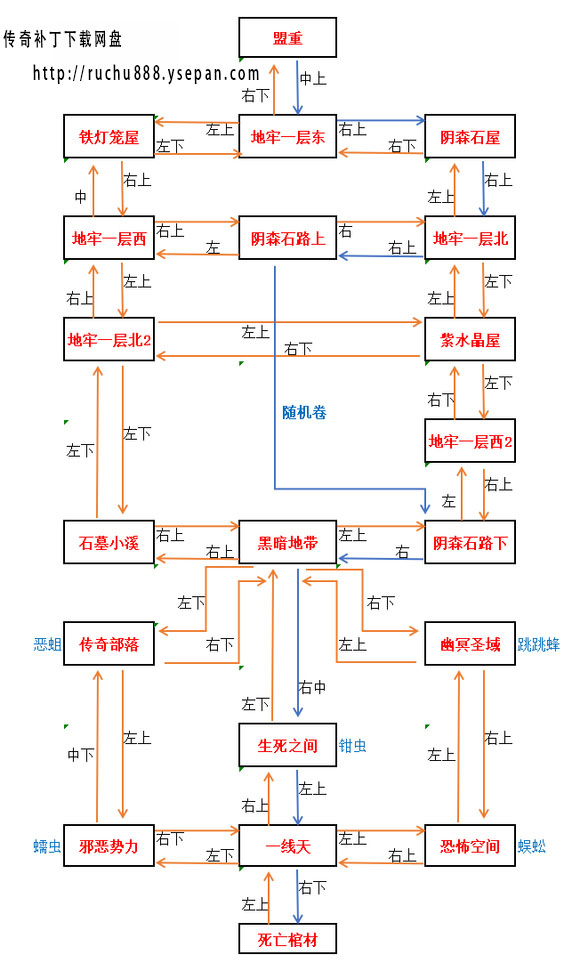 传奇蜈蚣洞地图详情走法